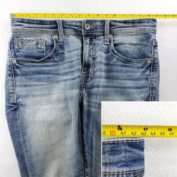 BKE Jeans Jake Straight Stretch Faded Denim Men's "32x30" Actual 34x29 - Picture 5 of 12